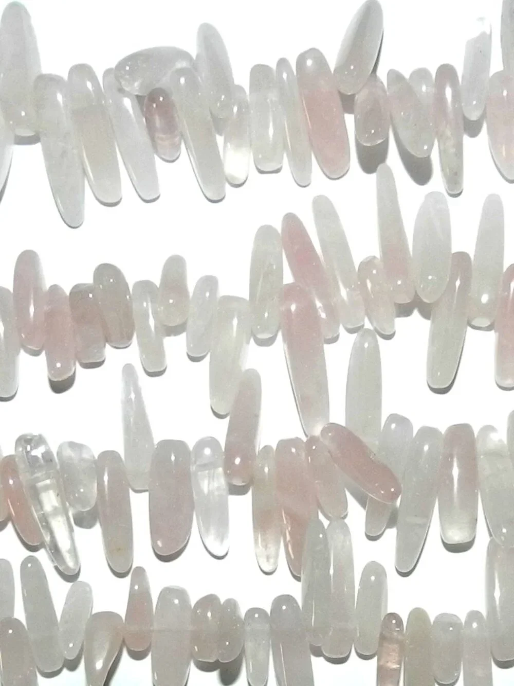 Rose Quartz 18mm Top-Drilled Long Briolette Hawaiian Chip Gemstone Beads NG1957
